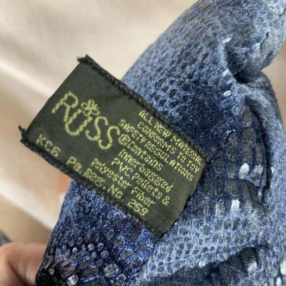 NWT Russ Zonies Plato Earth Zone Brontosaurus Blue Dinosaur Plush Stuffed Toy - Picture 10 of 14